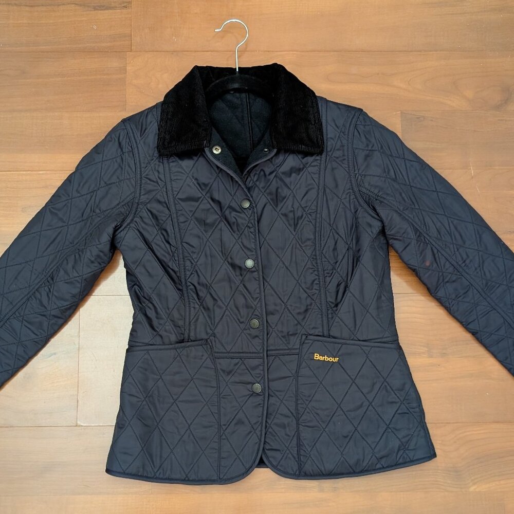 Barbour Quilted Jacket w/ Corduroy Collar